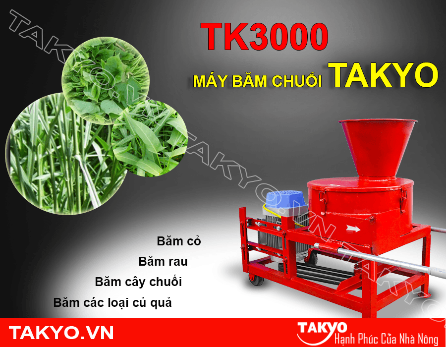 Trọn bộ máy băm chuối takyo tk3000 1